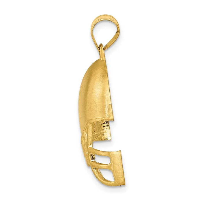 14k Yellow Gold Brushed Football Helmet Pendant Goldia PreStyled Sets