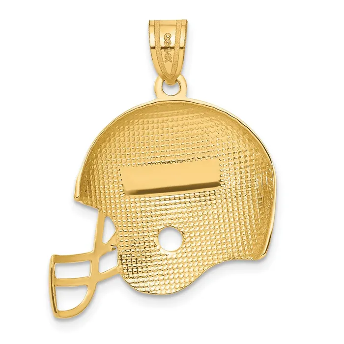 14k Yellow Gold Brushed Football Helmet Pendant Goldia PreStyled Sets