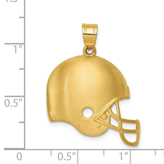 14k Yellow Gold Brushed Football Helmet Pendant Goldia PreStyled Sets