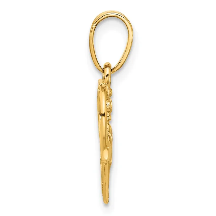 14k Yellow Gold Claddagh Charm Goldia Charm Necklaces