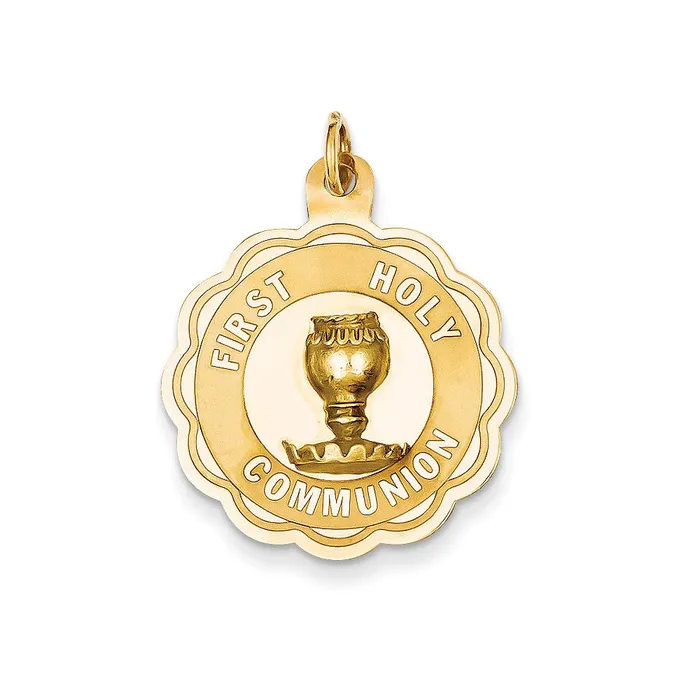 14k Yellow Gold First Holy Communion Pendant Goldia PreStyled Sets