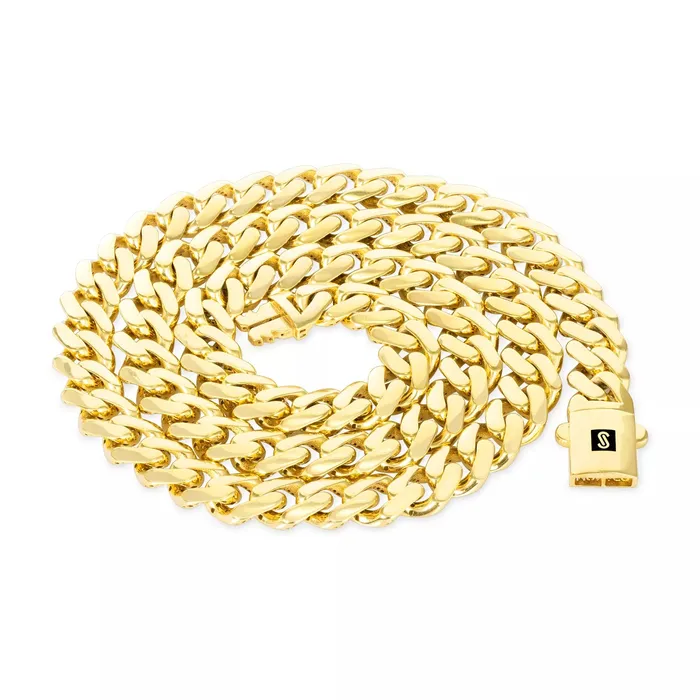 14K Yellow Gold Miami Cuban 5mm Royal Monaco Chain Bracelet 7 75 8 85 9 Goldiacom Bracelets