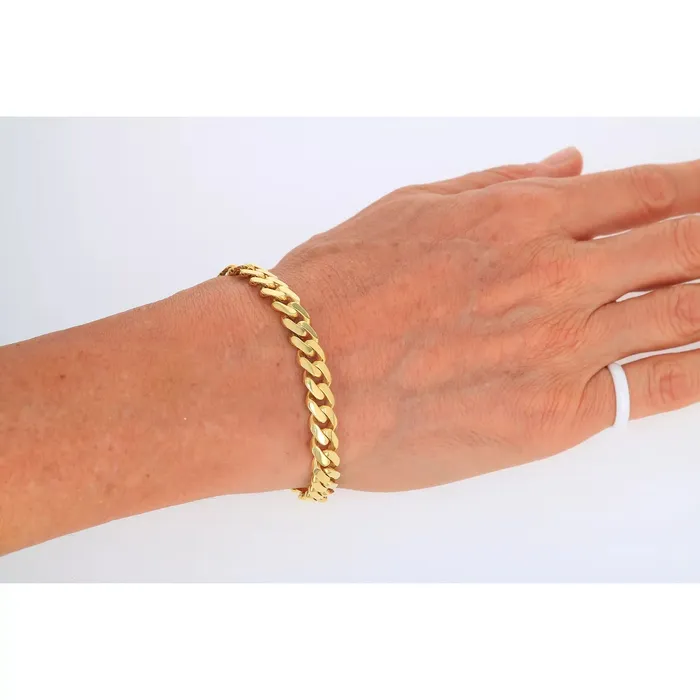 14K Yellow Gold Miami Cuban 5mm Royal Monaco Chain Bracelet 7 75 8 85 9 Goldiacom Bracelets