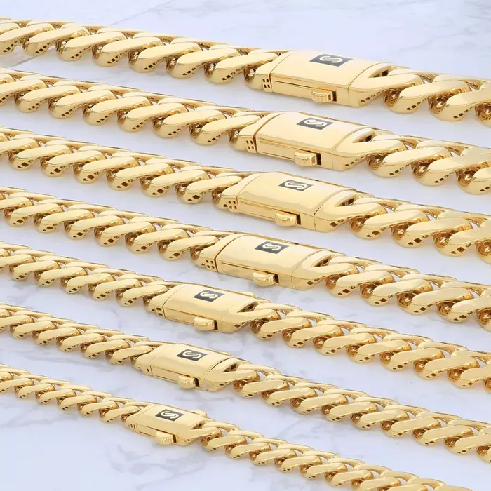 14K Yellow Gold Miami Cuban 9mm Royal Monaco Curb Link Chain Necklace 18 30 Goldiacom Necklaces