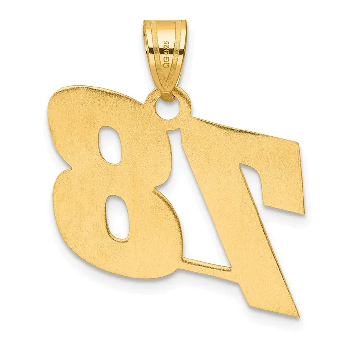 14k Yellow Gold Polished Block Number 78 Pendant Goldia PreStyled Sets
