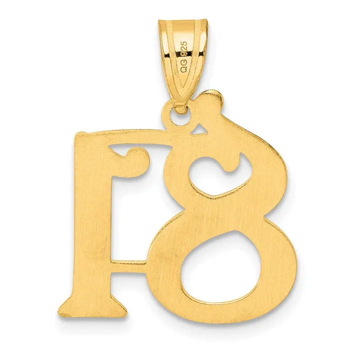 14k Yellow Gold Polished Number 81 Pendant Goldia PreStyled Sets