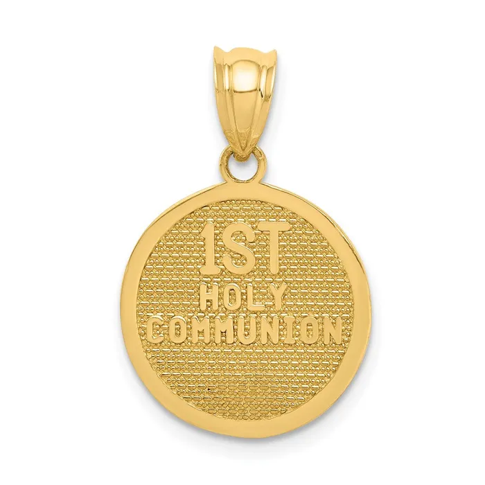 14k Yellow Gold Reversible Cross 1st Holy Communion Charm Goldia Charm Necklaces