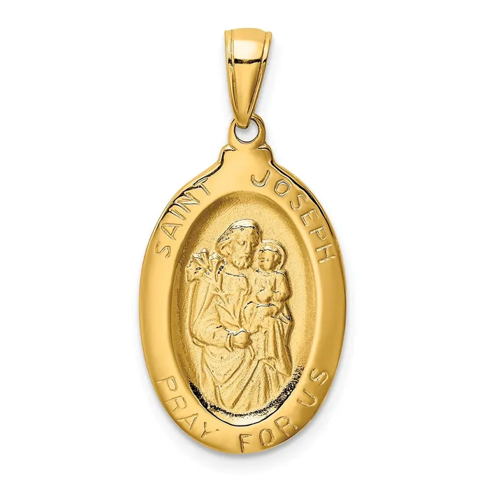14k Yellow Gold Saint Joseph Medal Pendant Goldia PreStyled Sets