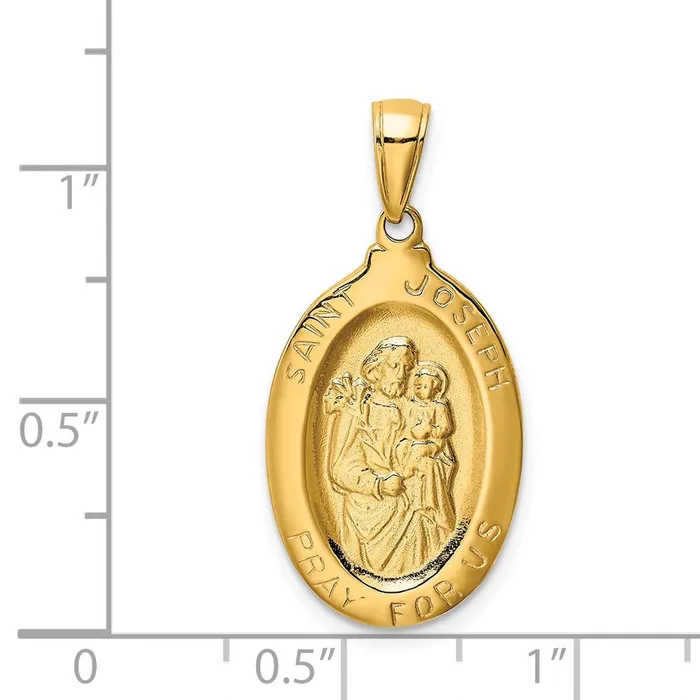14k Yellow Gold Saint Joseph Medal Pendant Goldia PreStyled Sets