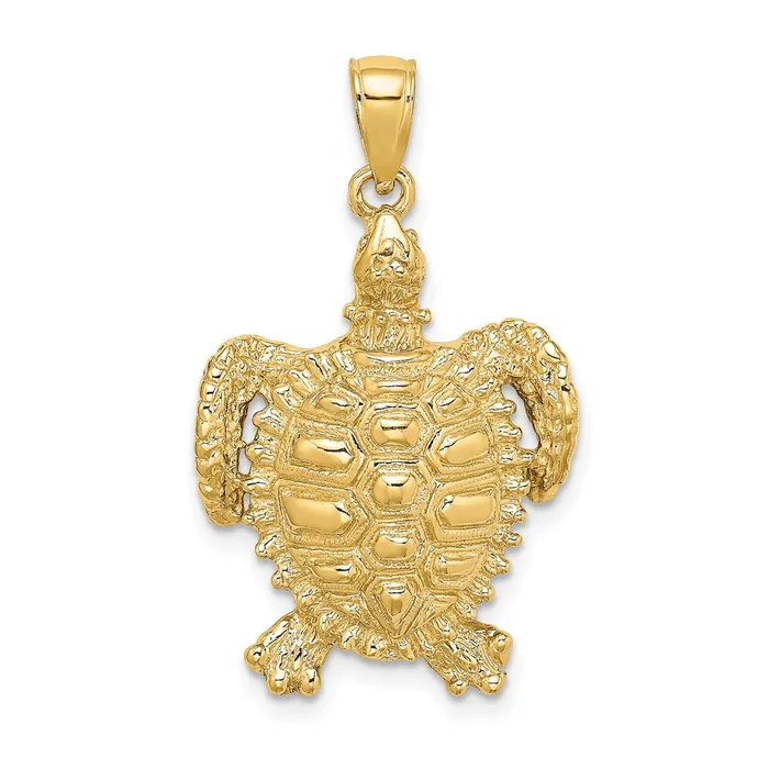 14k Yellow Gold Sea Turtle with Spiny Shell Charm Goldia Charm Necklaces 14k Yellow Gold Sea Turtle with Spiny Shell Charm Goldia Charm Necklaces