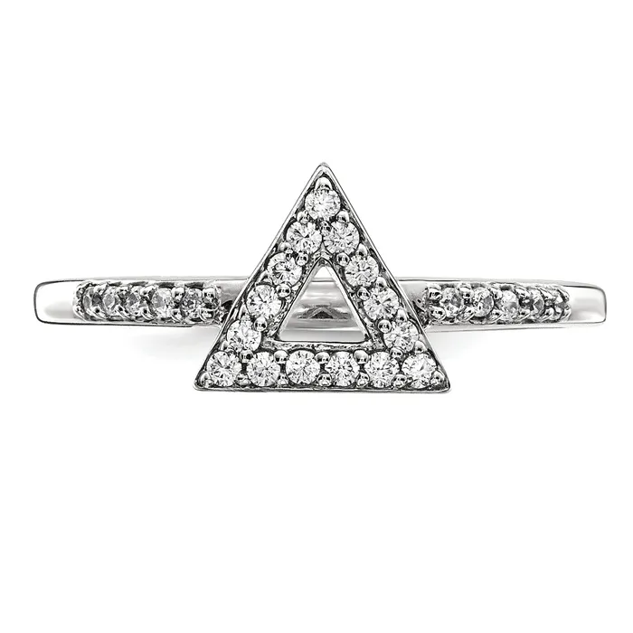 14kw Diamond Triangle Ring Goldiacom Rings