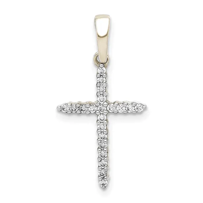 18K White Gold 16ct Diamond Cross Pendant Goldiacom PreStyled Sets