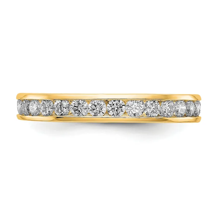 1Ct Natural Diamond Womens Eternity Wedding Band Ring in 14k Yellow Gold Goldiacom Rings