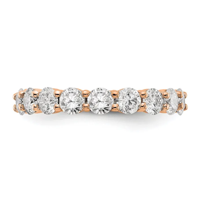 30 Ct Natural Diamond Womens Eternity Anniversary Wedding Band Ring in 14k Rose Pink Gold Goldiacom Rings