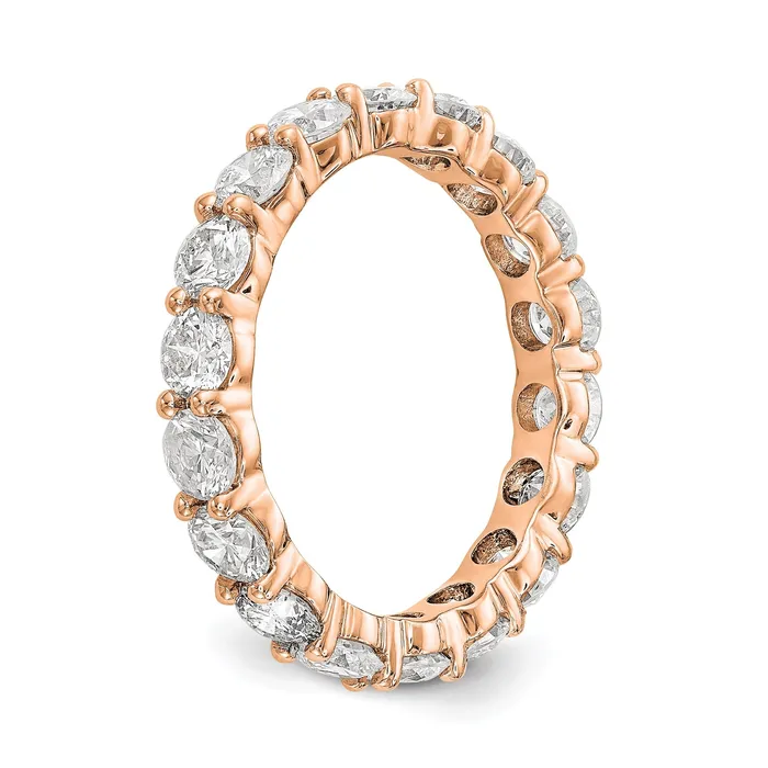 30 Ct Natural Diamond Womens Eternity Anniversary Wedding Band Ring in 14k Rose Pink Gold Goldiacom Rings
