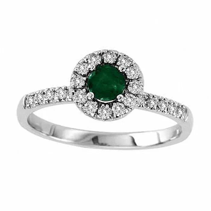 40mm Emerald and 025 CT TW Natural Diamond Frame Engagement Ring in Solid 14K White Gold Goldia Rings 40mm Emerald and 025 CT TW Natural Diamond Frame Engagement Ring in Solid 14K White Gold Goldia Rings