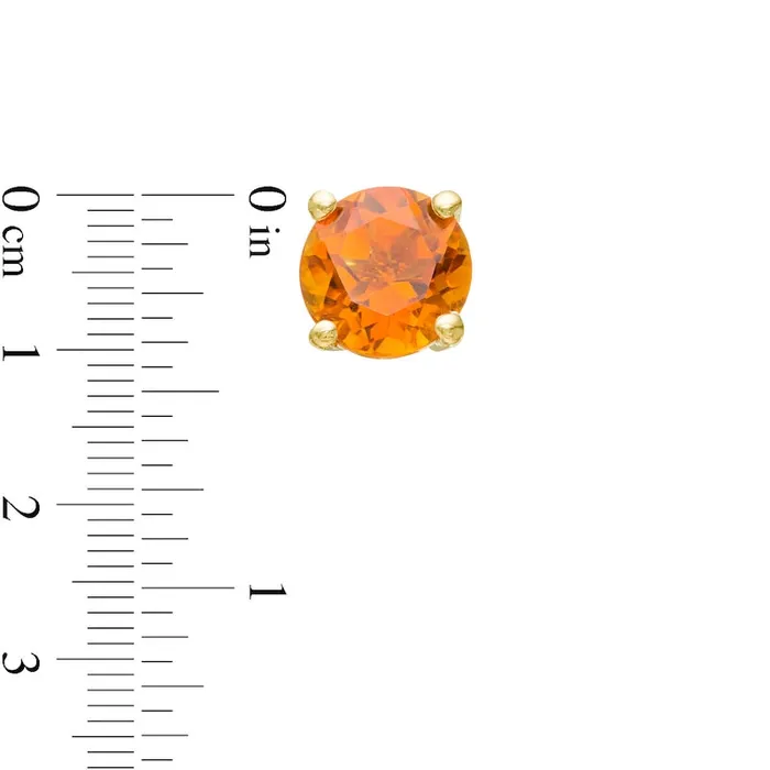 50mm Citrine Solitaire Stud Earrings in 10K Gold Goldia Earrings 50mm Citrine Solitaire Stud Earrings in 10K Gold Goldia Earrings