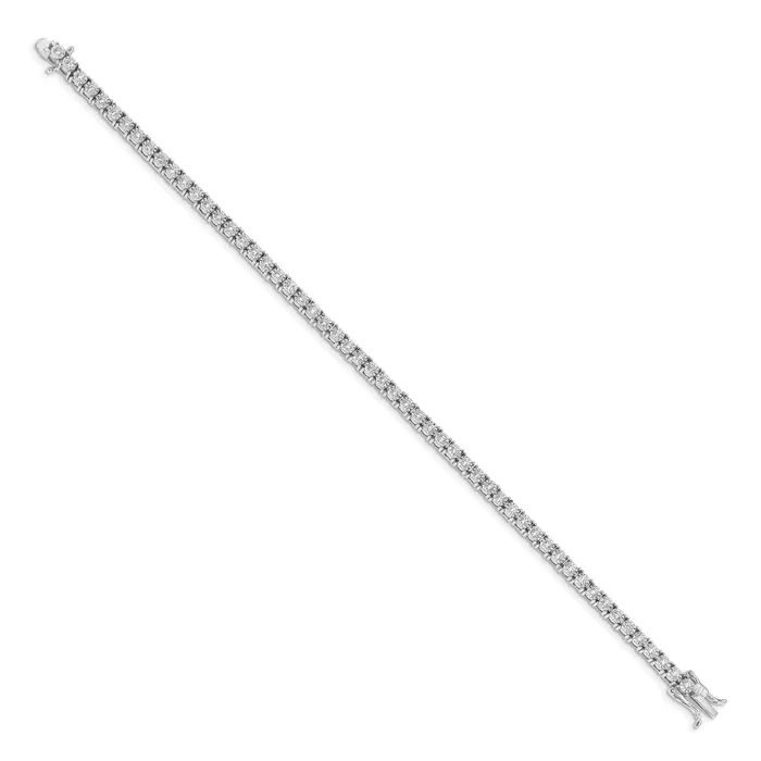 Bracelets 14k White Gold 1 Ct Lab Grown Diamond VSSI G 7 inch Illusion Setting Bracelet Goldia