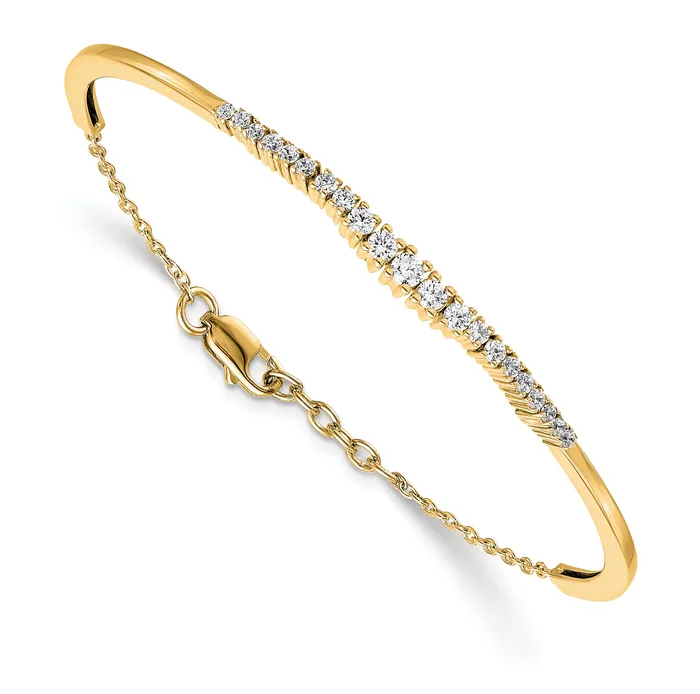 Bracelets Goldia 14k Yellow Gold 34 Ct Lab Grown Diamond VSSI G Graduated Bangle Bracelet Bracelets Goldia 14k Yellow Gold 34 Ct Lab Grown Diamond VSSI G Graduated Bangle Bracelet