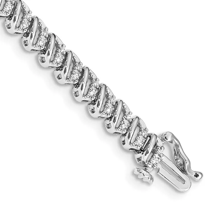 Bracelets goldiaca 14k White Gold Natural Diamond Bracelet