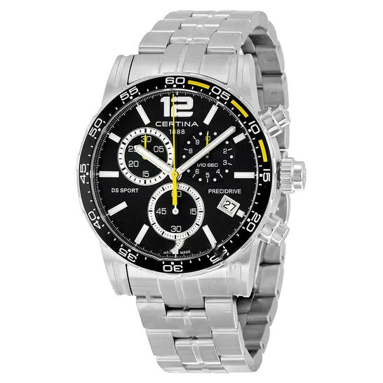 Bracelets JMS always Original Certina DS Sport Chronograph Black Dial Mens Stainless Steel Watch C0274171105703 Bracelets JMS always Original Certina DS Sport Chronograph Black Dial Mens Stainless Steel Watch C0274171105703