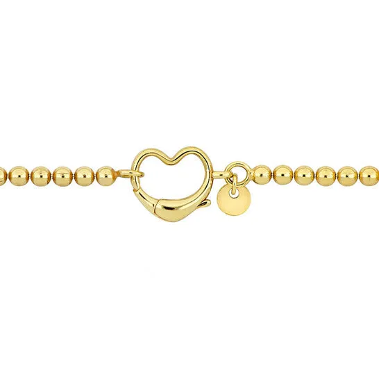Bracelets Original Amour Paper Clip Link Bracelet in Yellow Plated Sterling Silver with Heart Clasp JMS always Bracelets Original Amour Paper Clip Link Bracelet in Yellow Plated Sterling Silver with Heart Clasp JMS always