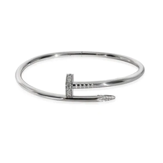 Bracelets Original PreOwned Cartier Juste Un Clou Diamond Bracelet in 18k White Gold 058 CTW JMS always Bracelets Original PreOwned Cartier Juste Un Clou Diamond Bracelet in 18k White Gold 058 CTW JMS always