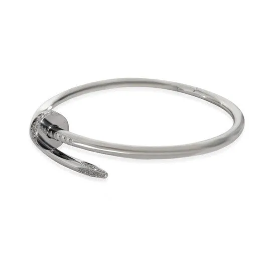 Bracelets Original PreOwned Cartier Juste Un Clou Diamond Bracelet in 18k White Gold 058 CTW JMS always Bracelets Original PreOwned Cartier Juste Un Clou Diamond Bracelet in 18k White Gold 058 CTW JMS always