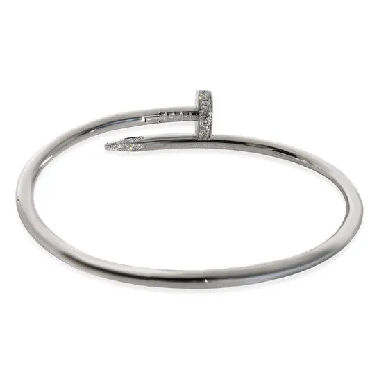 Bracelets Original PreOwned Cartier Juste Un Clou Diamond Bracelet in 18k White Gold 058 CTW JMS always Bracelets Original PreOwned Cartier Juste Un Clou Diamond Bracelet in 18k White Gold 058 CTW JMS always
