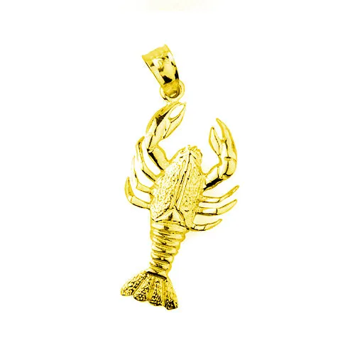 Charm Necklaces 14K Gold 20MM Lobster Charm Goldia
