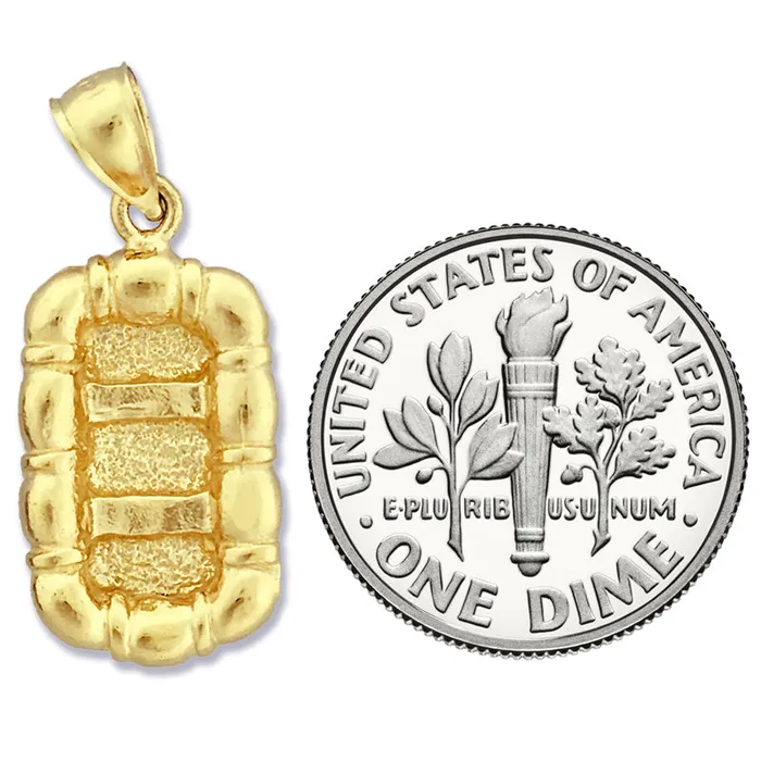 Charm Necklaces 14K Gold 3D Raft Charm Goldia