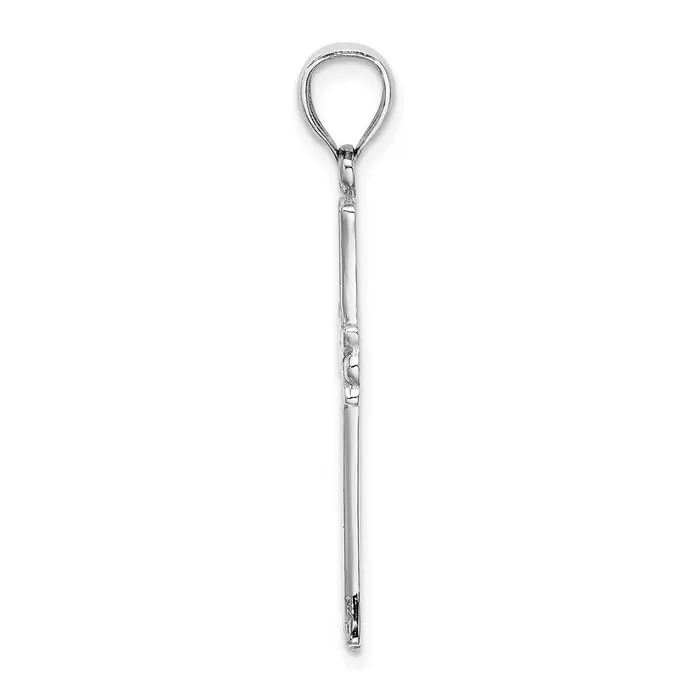 Charm Necklaces 14k White Gold Cross WStarburst Center Charm Goldia