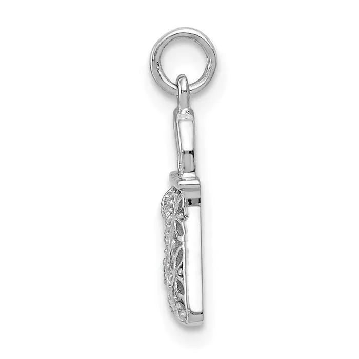 Charm Necklaces 14k White Gold Real Diamond Handbag Charm Goldia