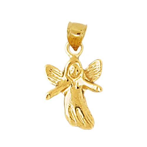 Charm Necklaces Goldia 14K Gold Angel Figure Charm