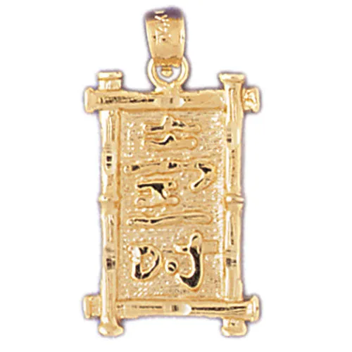 Charm Necklaces Goldia 14K Gold Longevity Chinese Symbol Charm