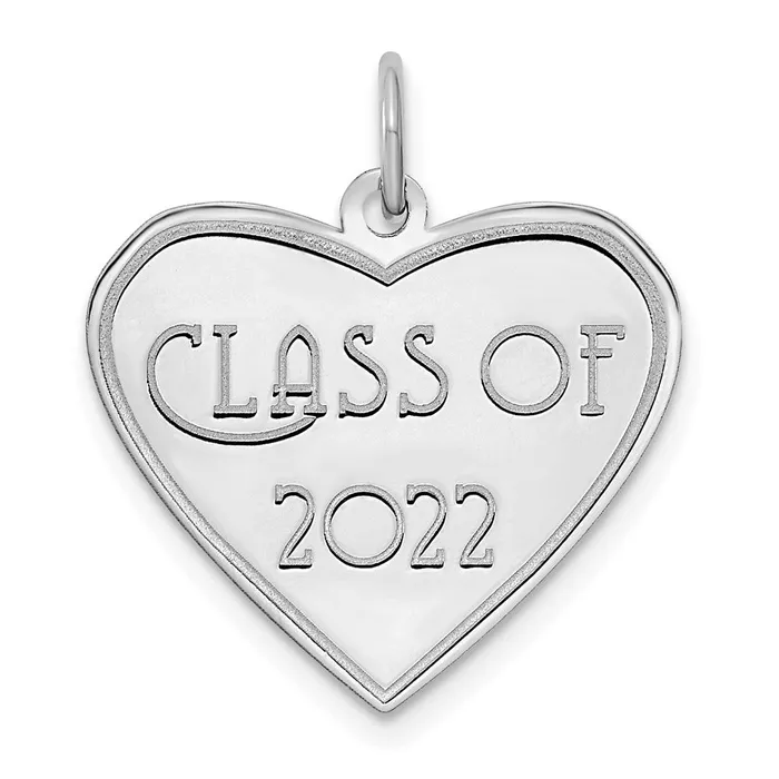 Charm Necklaces Goldia 14k White Goldw Class of 2022 Heart Charm