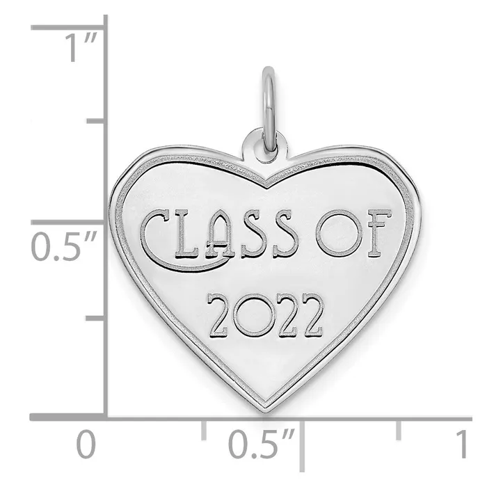 Charm Necklaces Goldia 14k White Goldw Class of 2022 Heart Charm