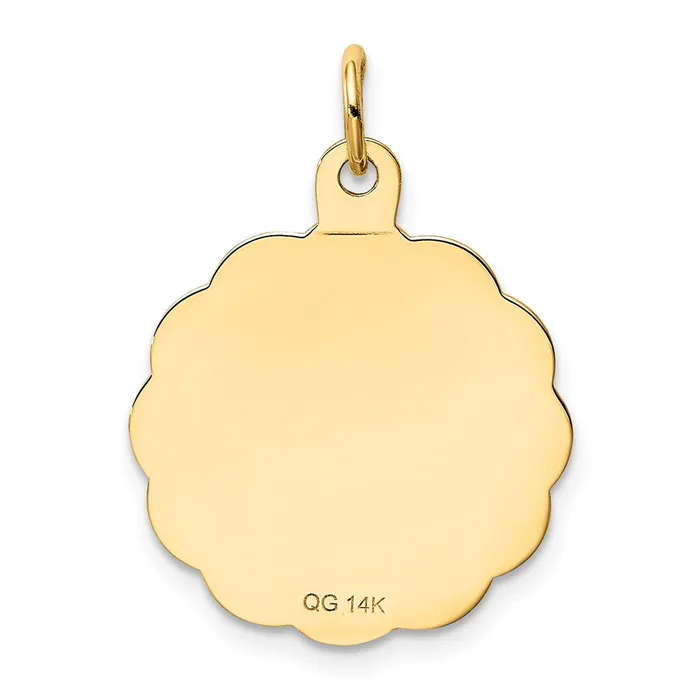 Charm Necklaces Goldia 14k Yellow Gold 25th ANNIVERSARY Disc Charm