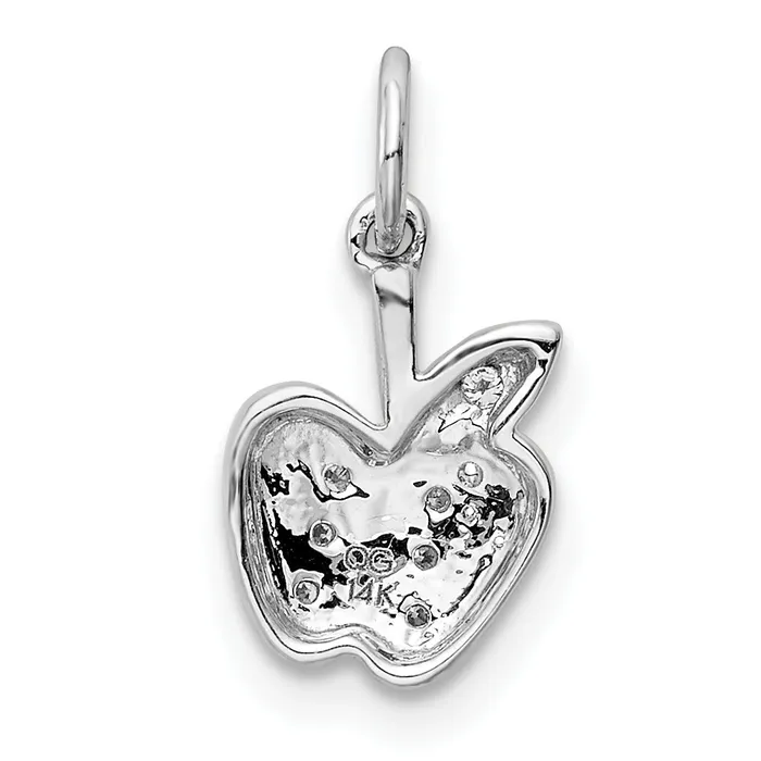 Charm Necklaces Goldiacom 14k White Gold Diamond Apple Charm
