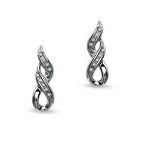 Diamond Accent Infinity Swirl Earrings in Sterling Silver Goldia Earrings