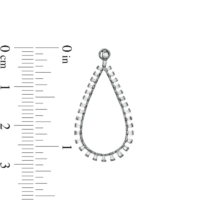 Earrings Goldia 038 CT TW Diamond Teardrop Earrings in 10K White Gold with Black Rhodium Earrings Goldia 038 CT TW Diamond Teardrop Earrings in 10K White Gold with Black Rhodium
