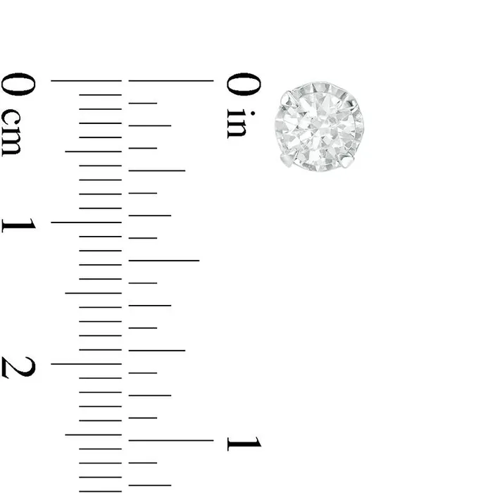 Earrings Goldia 1 CT TW Diamond Solitaire Stud Earrings in 10K White Gold Earrings Goldia 1 CT TW Diamond Solitaire Stud Earrings in 10K White Gold