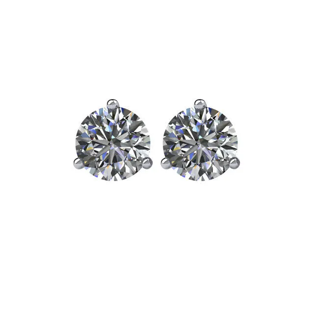 Earrings Goldia 1 CTW Diamond Threaded Post Earrings in 14kt White Gold
