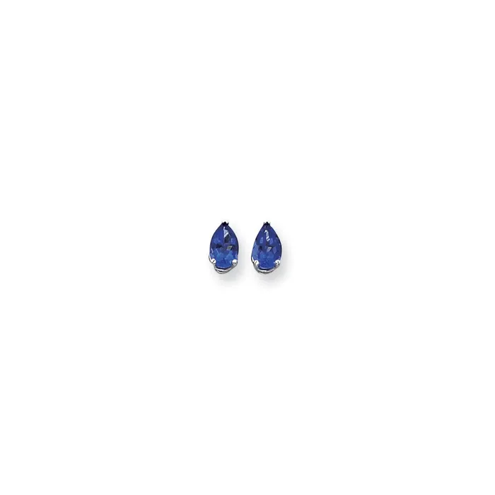 Earrings Goldia 14k White Gold 8x5mm Pear Sapphire Earrings