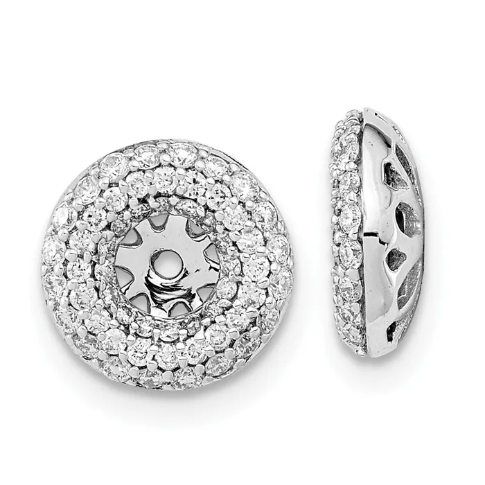 Earrings Goldia 14k White Gold Real Diamond Earring Jackets