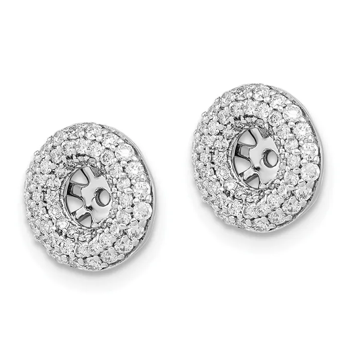 Earrings Goldia 14k White Gold Real Diamond Earring Jackets