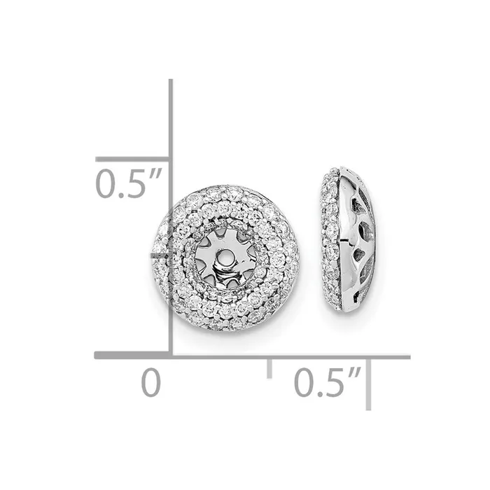 Earrings Goldia 14k White Gold Real Diamond Earring Jackets