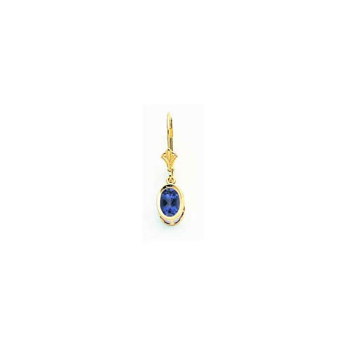 Earrings Goldia 14k Yellow Gold 7x5mm Oval Sapphire leverback Earrings Earrings Goldia 14k Yellow Gold 7x5mm Oval Sapphire leverback Earrings