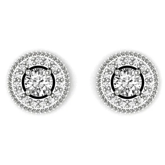 Earrings goldiaca 14KW A Diamond 2 stone Earring Semi Mount 31 mm center stones Earrings goldiaca 14KW A Diamond 2 stone Earring Semi Mount 31 mm center stones