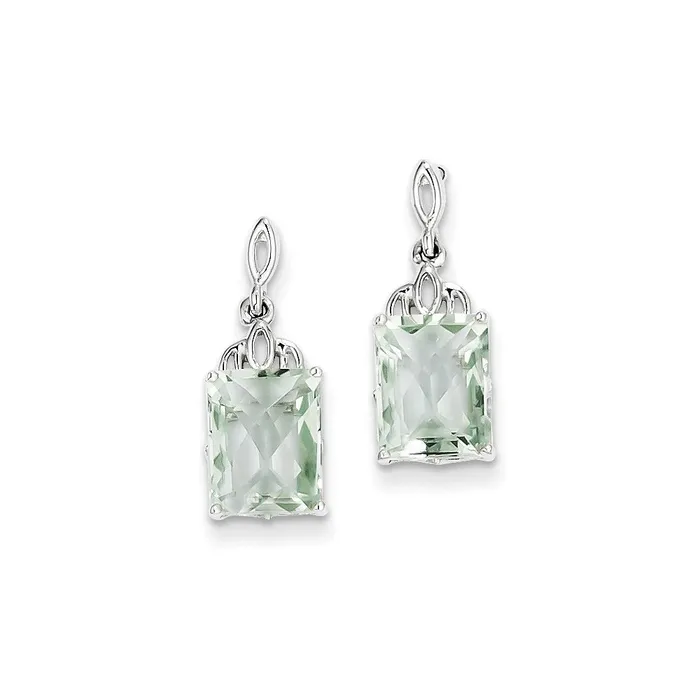 Earrings Goldia Sterling Silver Green Quartz Earrings